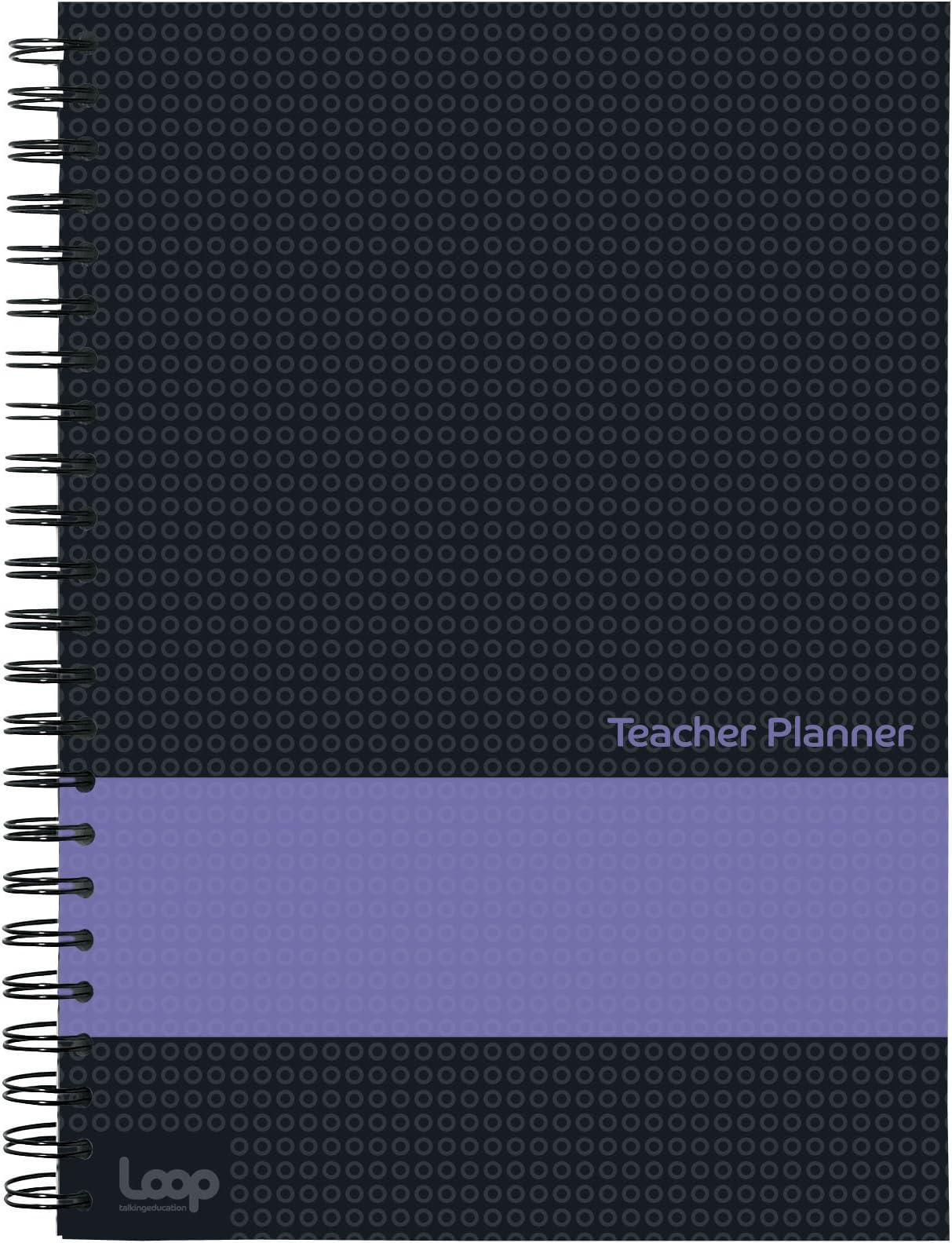 A4 5 Lesson Academic Teacher Planner, Black