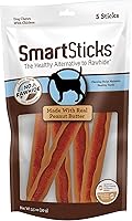 Vista 10 de SmartBones - SmartSticks con mantequilla de maní real, masticables sin piel para perros, 10