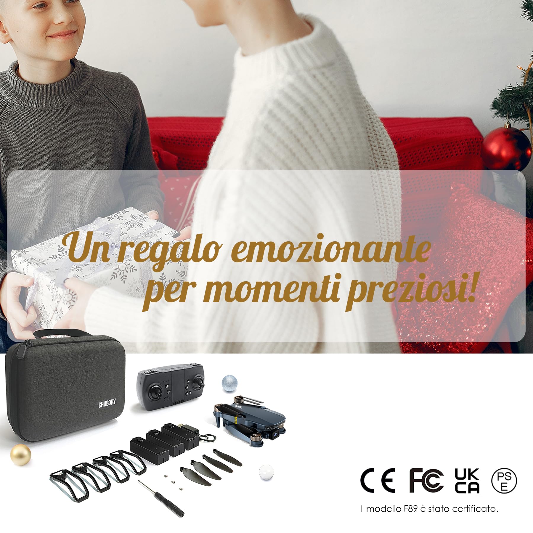 Drone con Telecamera 4K HD per Principianti, 84 Minuti di Volo (3 Batterie), 800m Portata WiFi FPV, Motore Brushless, Auto Hover e Auto Follow