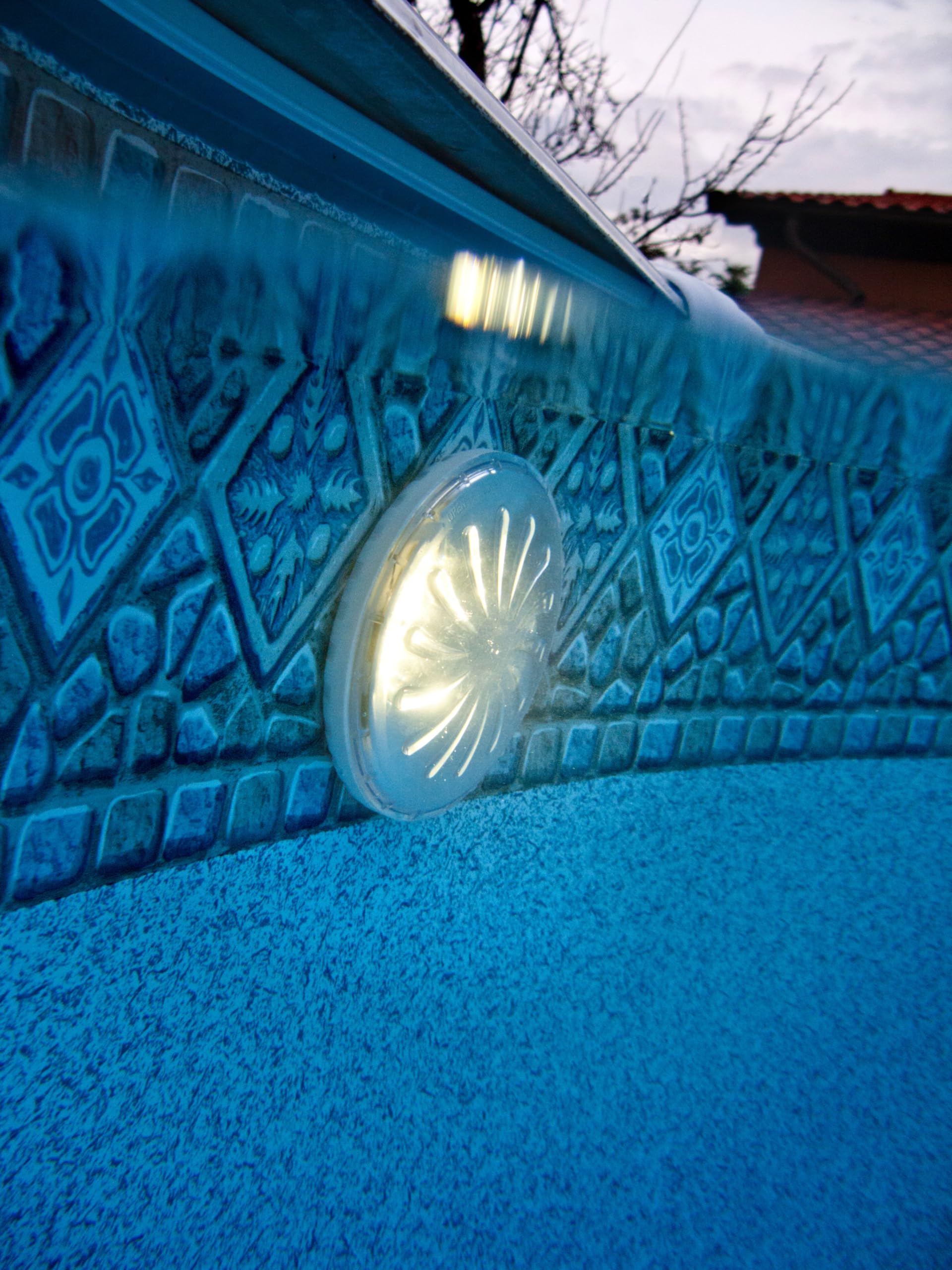 Gre PLED2 - Iluminación para Piscina. Conjunto de Dos Proyectores Led Blanco para Piscina Elevada de Acero, 8W. Luz para Piscinas