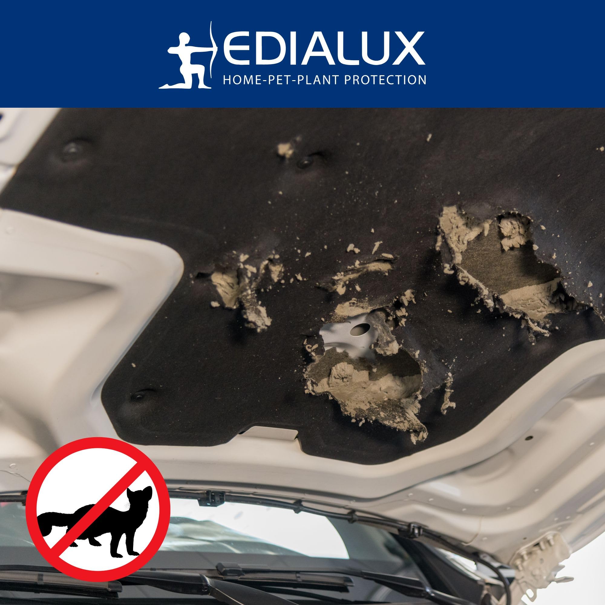 Edialux Spray répulsif anti fouines et martres 500ml, protection pour voiture, grenier et garage, répulsif écologique, application facile avec bouteille 360°