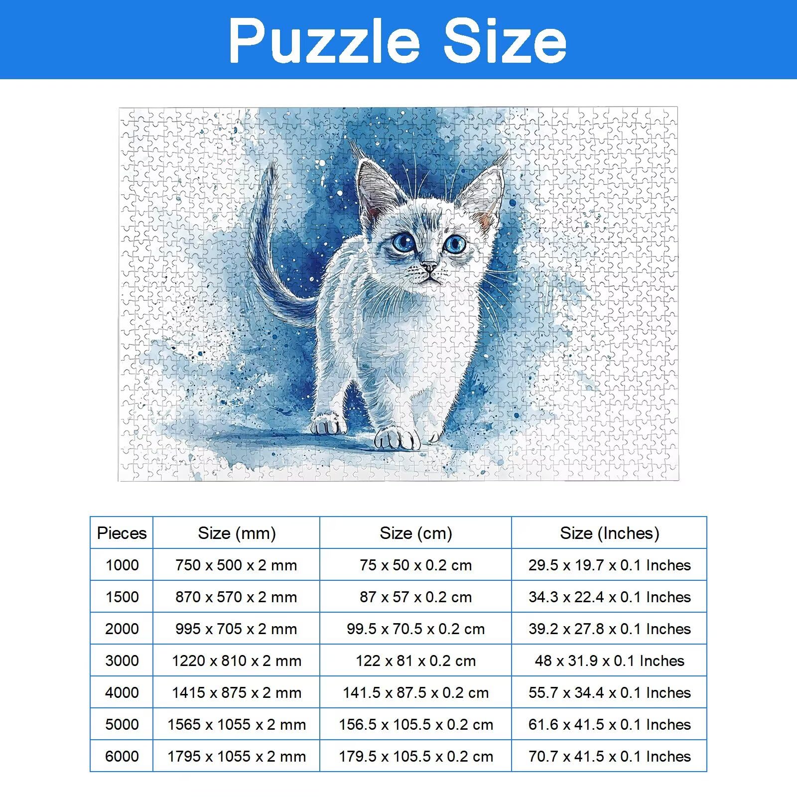 Puzzle 1500 Pièces Chat, Puzzle 1500 Pièces Adultes et Enfants, Puzzles Bois avec Une Boîte d'emballage Exquise, Jeu Éducatif Puzzles Animal, Decoration Maison, Cadeau Femme, Cadeau Homme, -7189