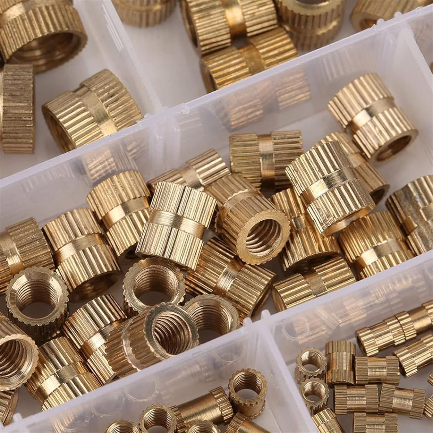 3D Printing Brass Nuts, Hot Melt Nut 900 Pcs Rolling Copper Nut Copper Card Copper Insert Injection Molded Copper Nut M2-M4 Series Combination