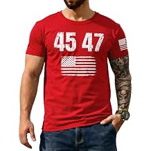 Men's USA Flag T-Shirt, Patriotic Freedom Graphic Tee, us Independence Day tee