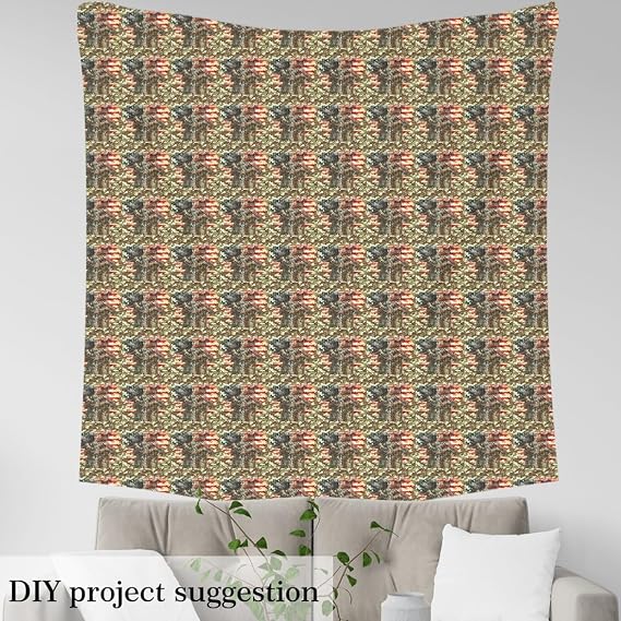 Camouflage Upholstery Camo Soldier Fabric 1 Yard Soft