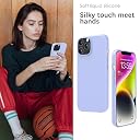 YATWIN Silicone Back Case for iPhone 13 Pro Max, Soft-Touch Phone Back Cover for Apple iPhone 13 Pro Max - Lilac gallery image