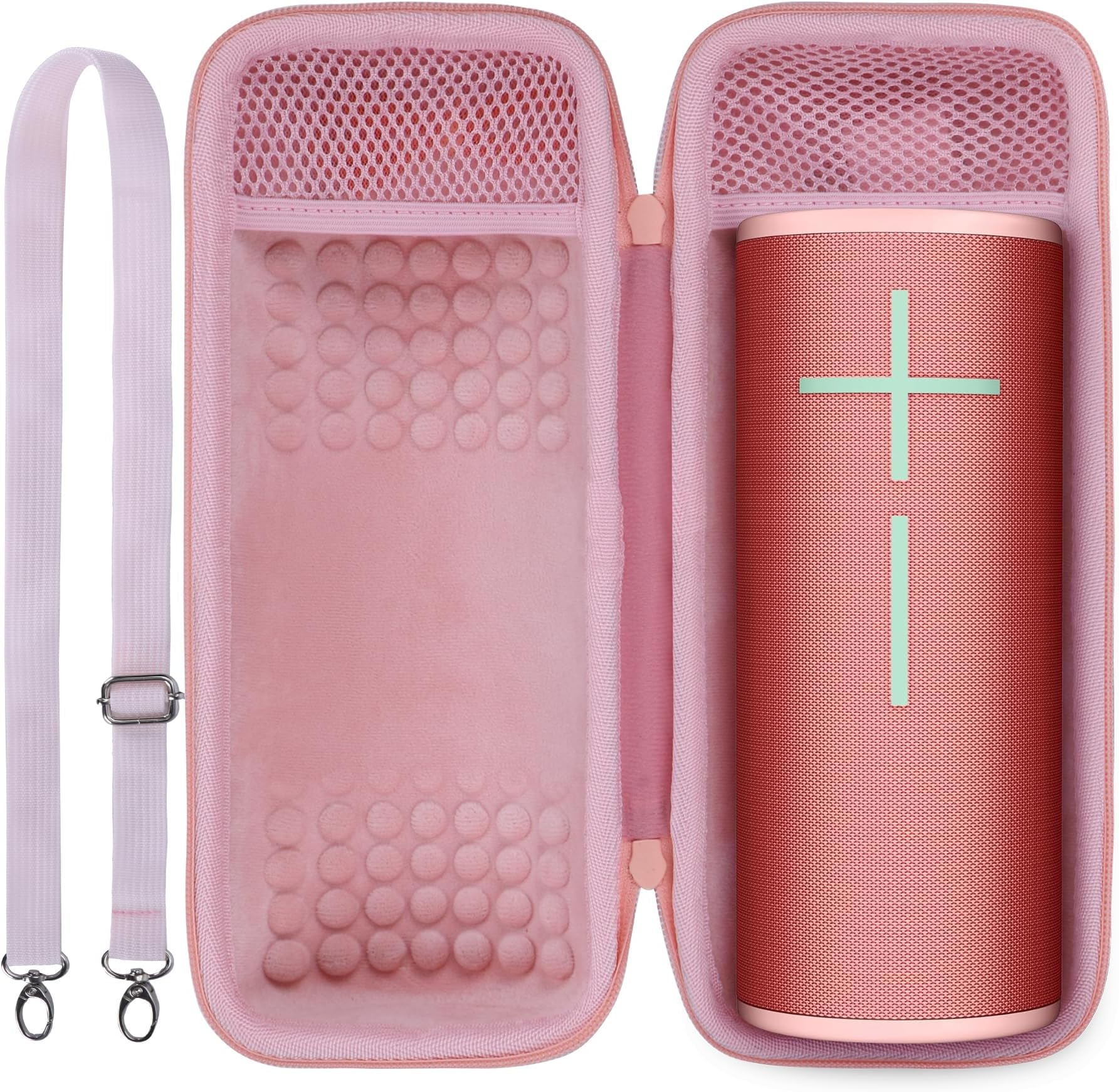 Storage Case Compatible with Ultimate Ears UE MEGABOOM 4 3 Portable Waterproof Speaker (Pink Case)