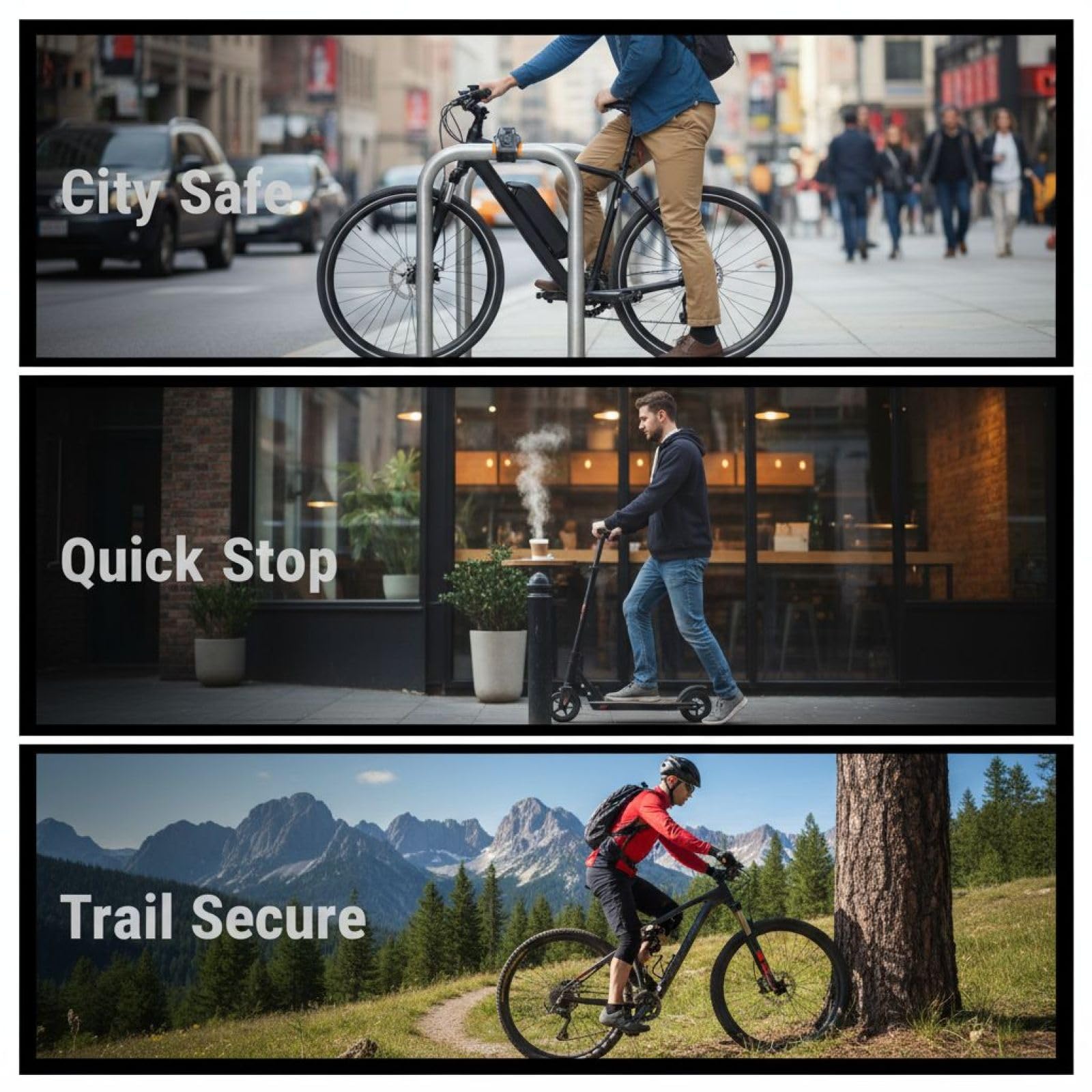 Faltbares Fahrradschloss mit Diebstahlschutz aus legiertem Stahl, E-Bike-Schloss mit 4-stelliger Zahlenkombination, 30,7 Zoll/780 mm, mit Halterung für Mountainbike, Rennrad, E-Scooter