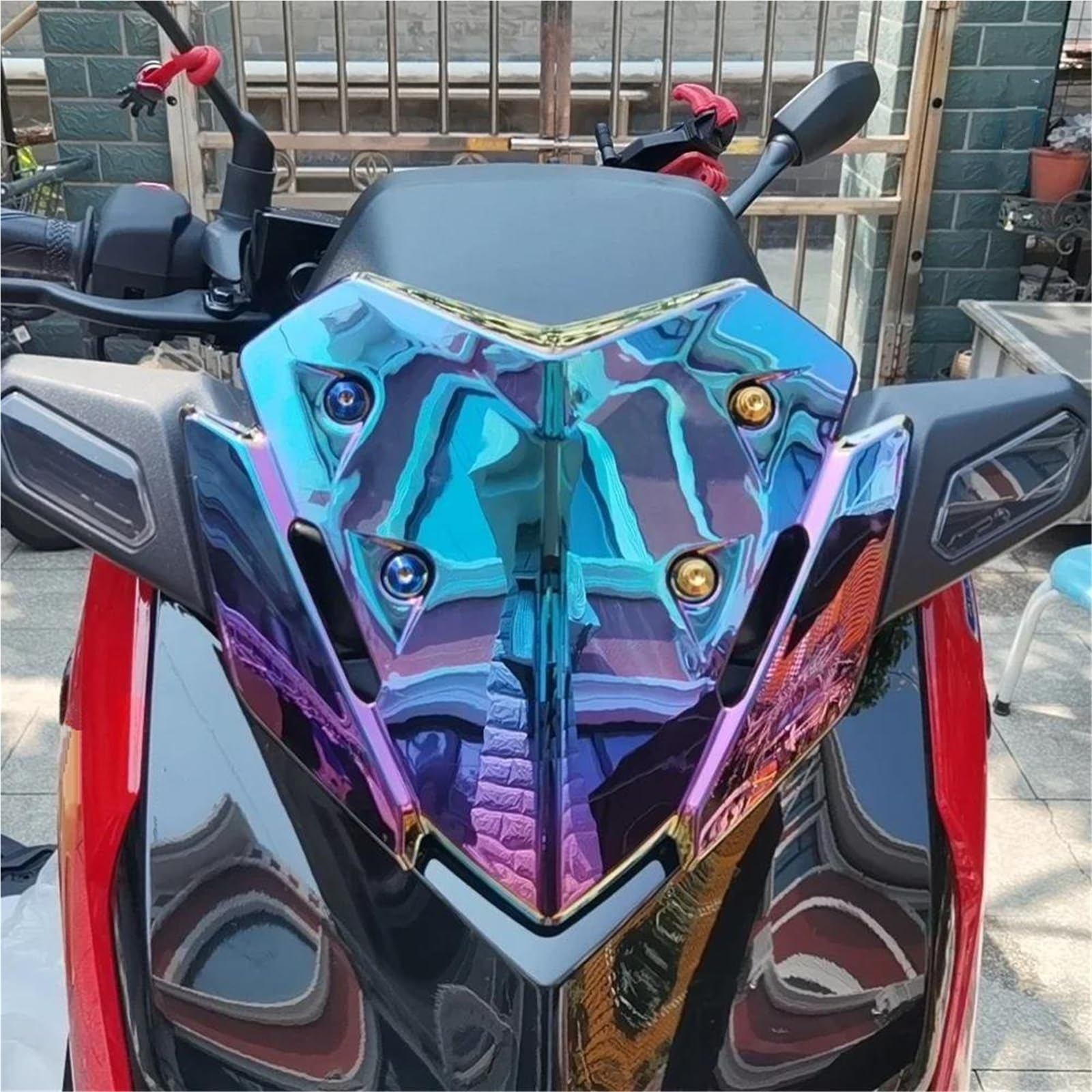 Parabrezza Per Moto, Deflettori Antivento, Protezione Per YAMAHA XMAX250 XMAX300 2023-2025, XMAX 125 2024, Parabrezza Anteriore Cupolino Parabrezza(NERO)