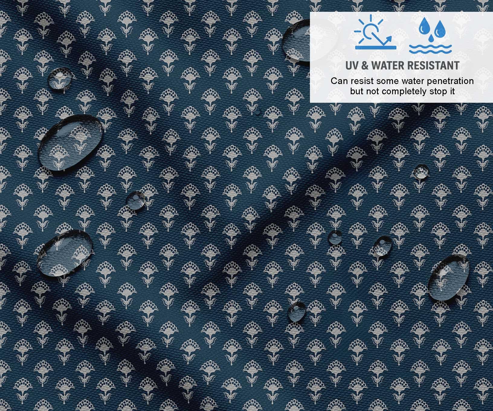 Soimoi Tissu d'ameublement pour canapés, chaises et décoration extérieure, tissu de décoration intérieure résistant à l'eau, 3 mètres, 142 cm de large, motif bloc, bleu