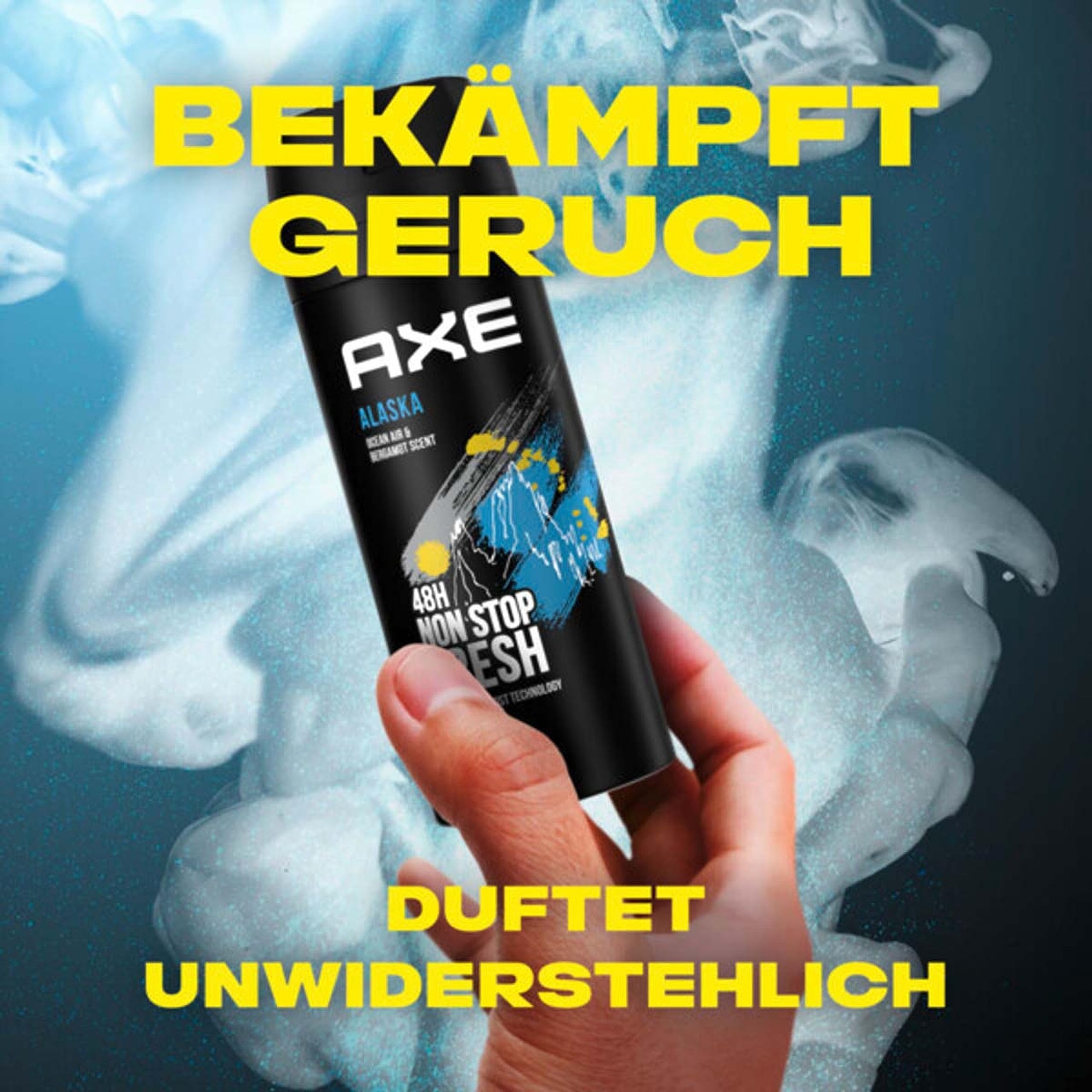 AXE Alaska Deo 24x 150ml Deospray Deodorant Bodyspray ohne Aluminium Herren Männer Men