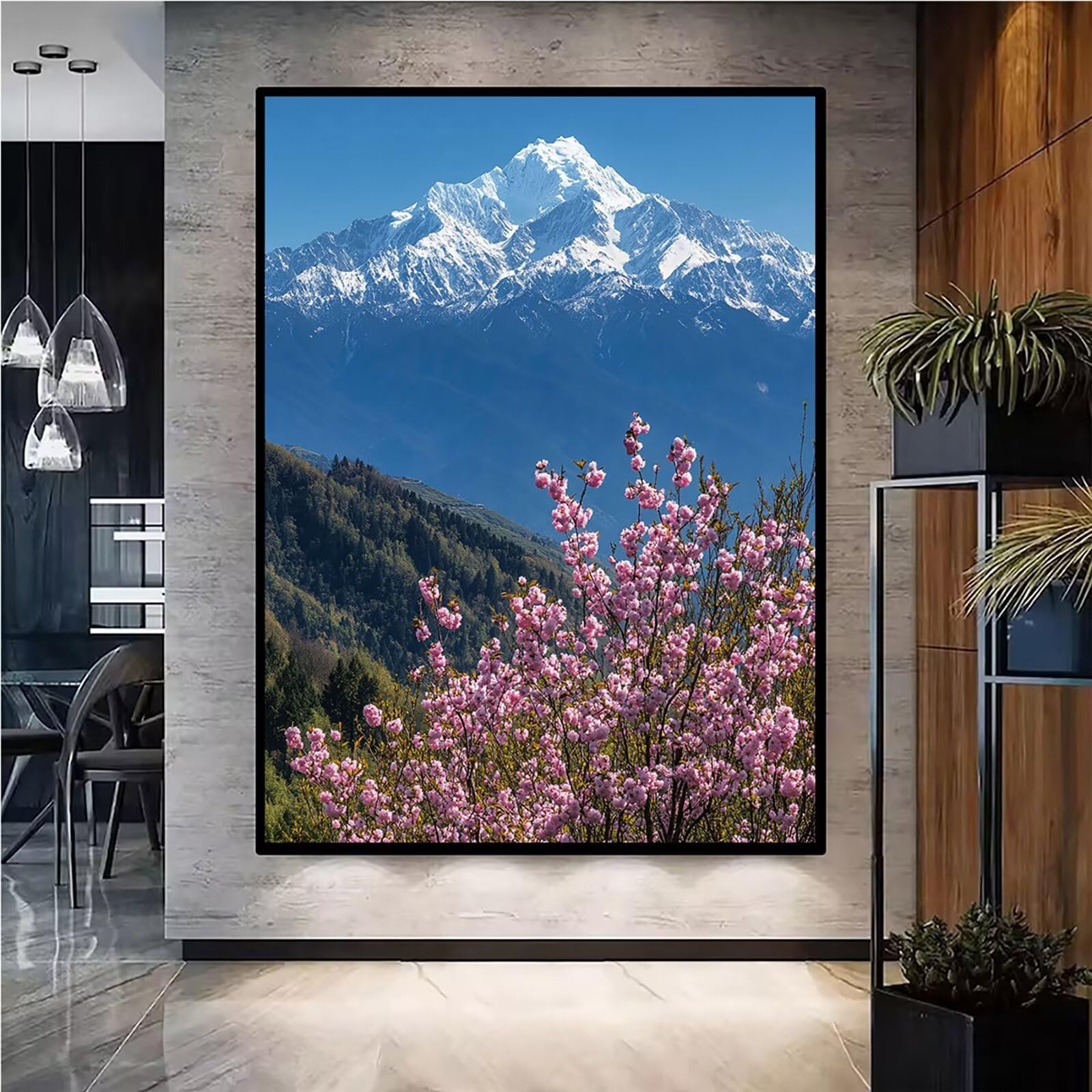 Diamond Painting Kit Completo, Diamond Painting Giappone, 5D Pittura Diamante Kit Manualidades Adultos DIY Diamantini Crystal Art Disegni Ricamo a Punto Croce Artigianale, 60x90cm Monte Fuji j0-645