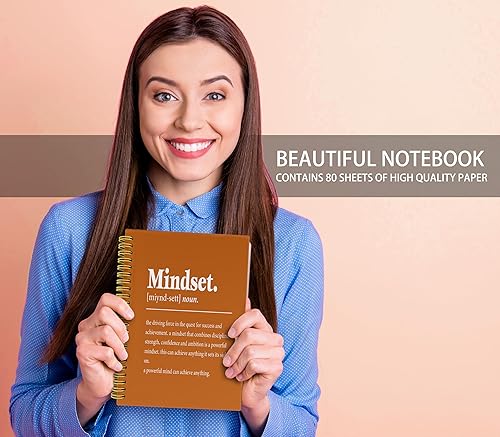 Miniatura 7 de Knibeo Cuaderno de tapa dura con frase inspiradora de 5.5 x 8.3 pulgadas, con rayas universitarias para notas de trabajo, regalos motivacionales