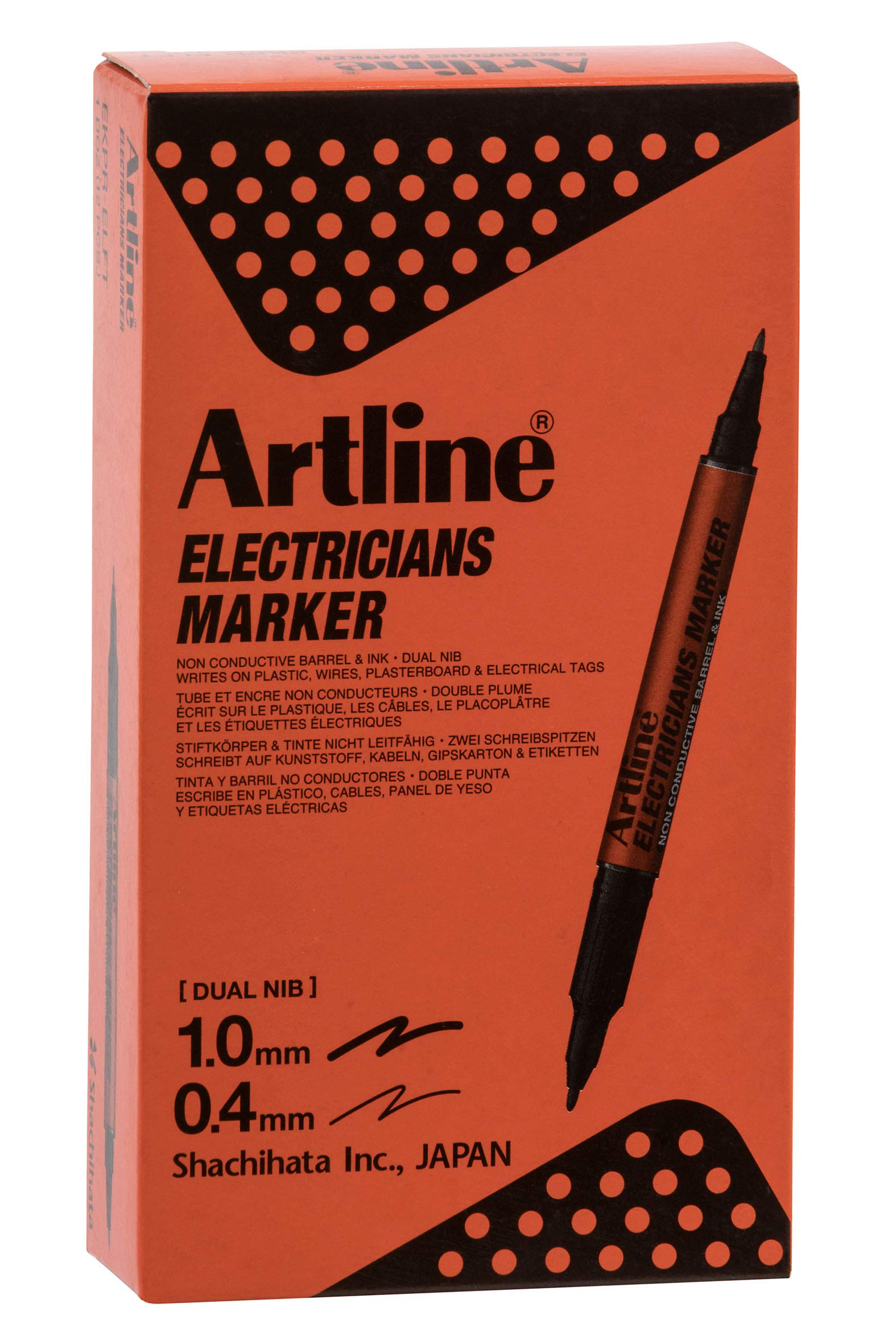 Sponsored Ad – Electricians Markers | Twin-Nib | Professional Series | For engineer | Non-Conductive Ink & Barrel | EKPR-ELFT | 0.4mm Fine/1.0 Bullet Tips | Pack of 12 | Orange Marker