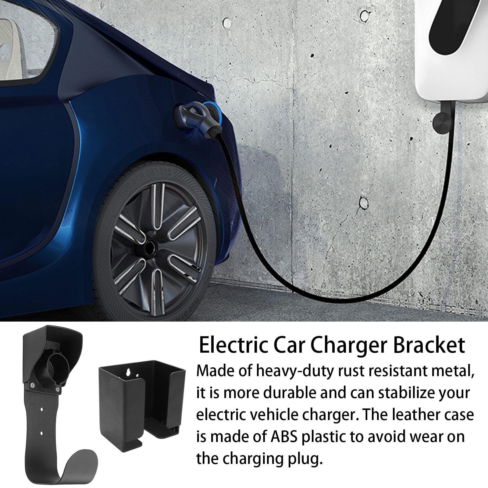 Halterung für Elektroautos - Halterung für EV-Ladegerät, wasserdichte EV | Ladegeräte | Dock Kombination mit J-Haken für Wandmontage J1772,