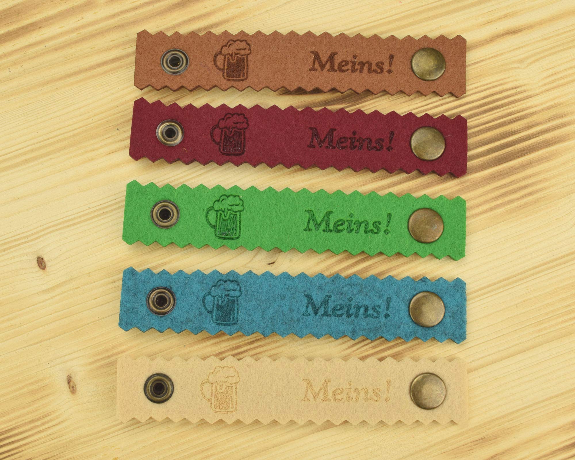 Oktoberfest Maßkrugband 'Ozapft Is' - Filzband Mit Druckknopf Für Maßkrug Henkel