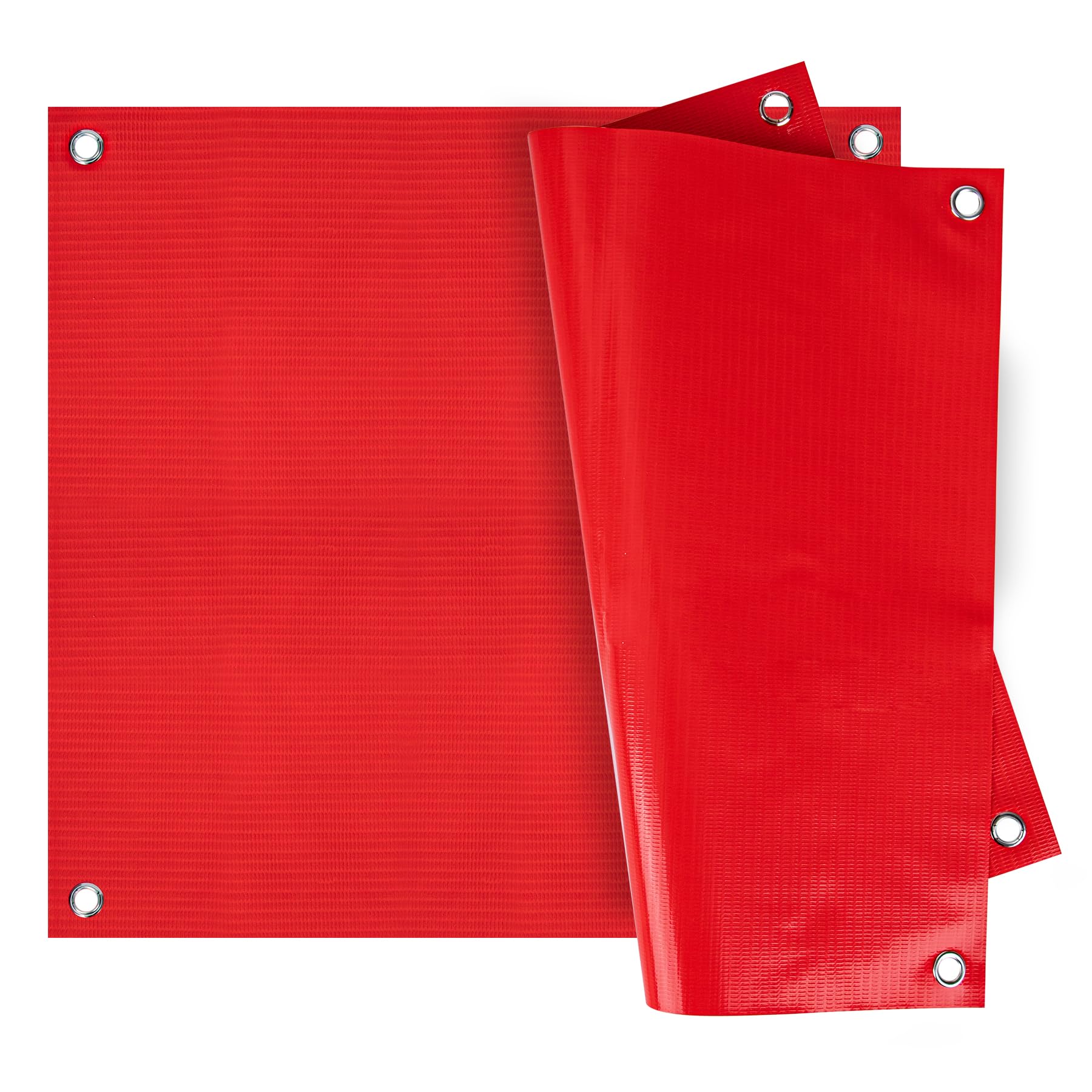 Lot de 4 drapeaux d'avertissement, rouges, 30 x 30 cm, selon la StVO pour charges en surplomb, imperméables et résistants aux intempéries