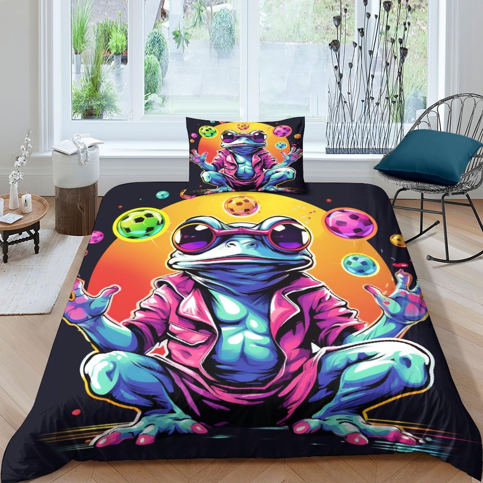Parure grenouille 3D haut de gamme en microfibre ultra douce de qualité hôtelière