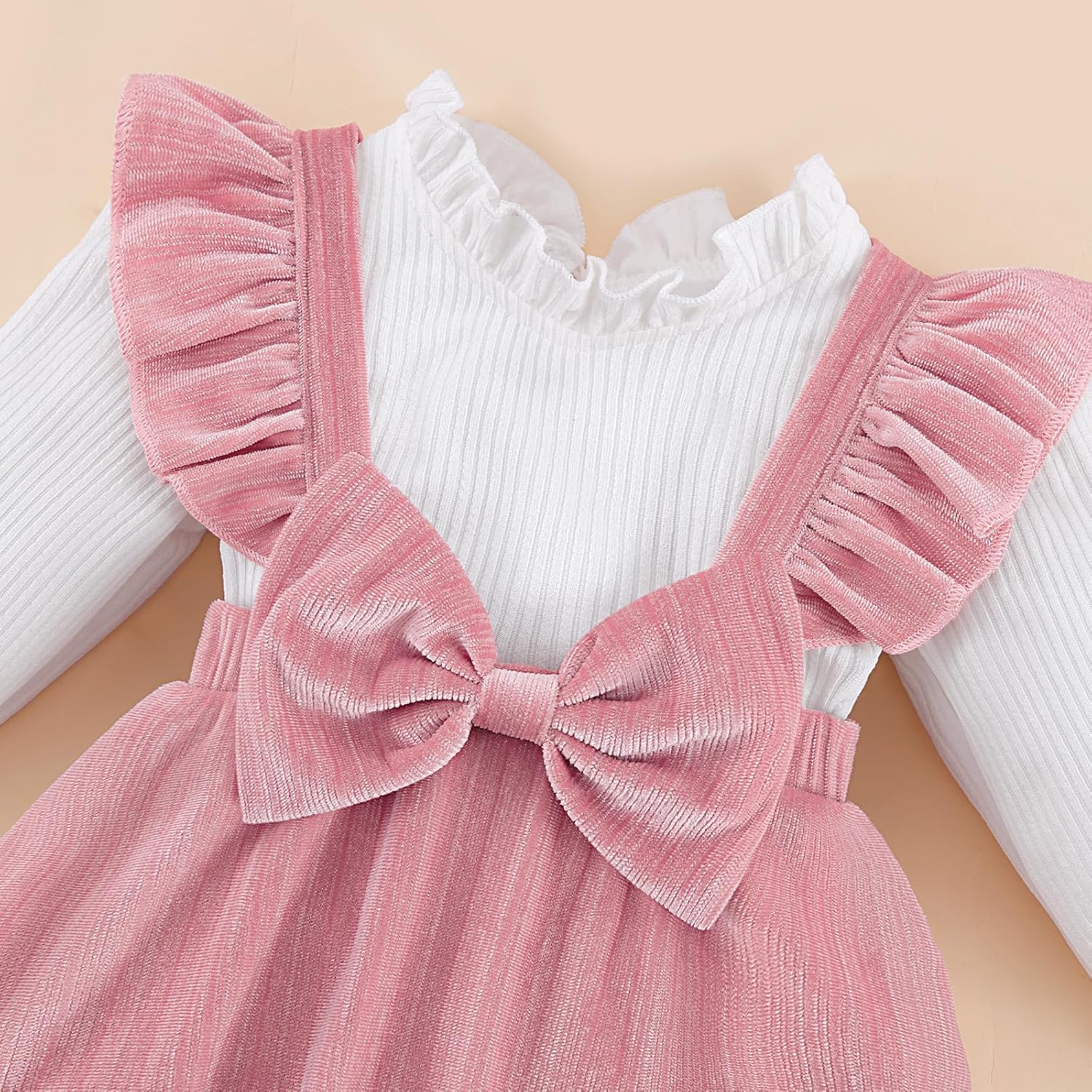 Baby Girl Clothes Newborn Outfits for Girls Toddler Velvet Romper with Headband Infant Fall Outfits Onesie 0-18 Months - Image 4