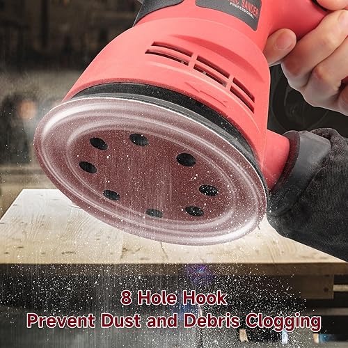 Miniatura 5 de 165 piezas, discos de lija de 5 pulgadas redondos, papel de lija de gancho y bucle para lijadora orbital aleatoria, grano 40 60 80 120 150 240 320