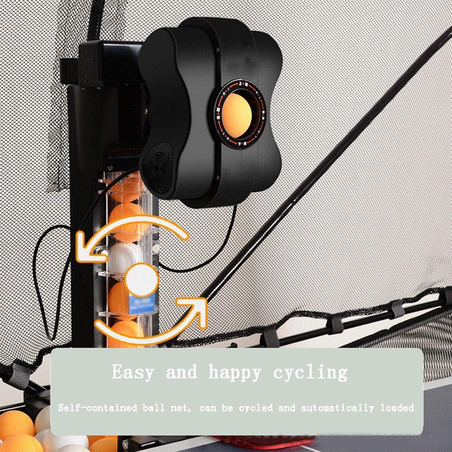 Table Tennis Robot Machine,Tabletop Ping Pong Robot Machine with Catch Net for Training,Table Tennis Robot Automatic Ping Pong Robot Machine for Training