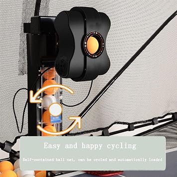 Table Tennis Robot Machine,Tabletop Ping Pong Robot Machine with Catch Net for Training,Table Tennis Robot Automatic Ping Pong Robot Machine for Training
