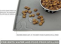 Vista 4 de Bandeja de alimentación para alimentos, antideslizante, antiderrames, tapete elevado para comida para perros, fácil de limpiar, impermeable