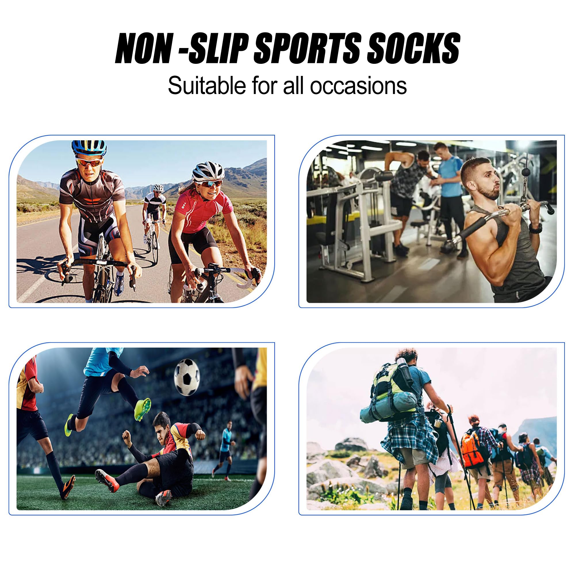 ZXOLDZX Set di 2 calzini da calcio con maniche per parastinchi antiscivolo per gambe da calcio per uomini e donne