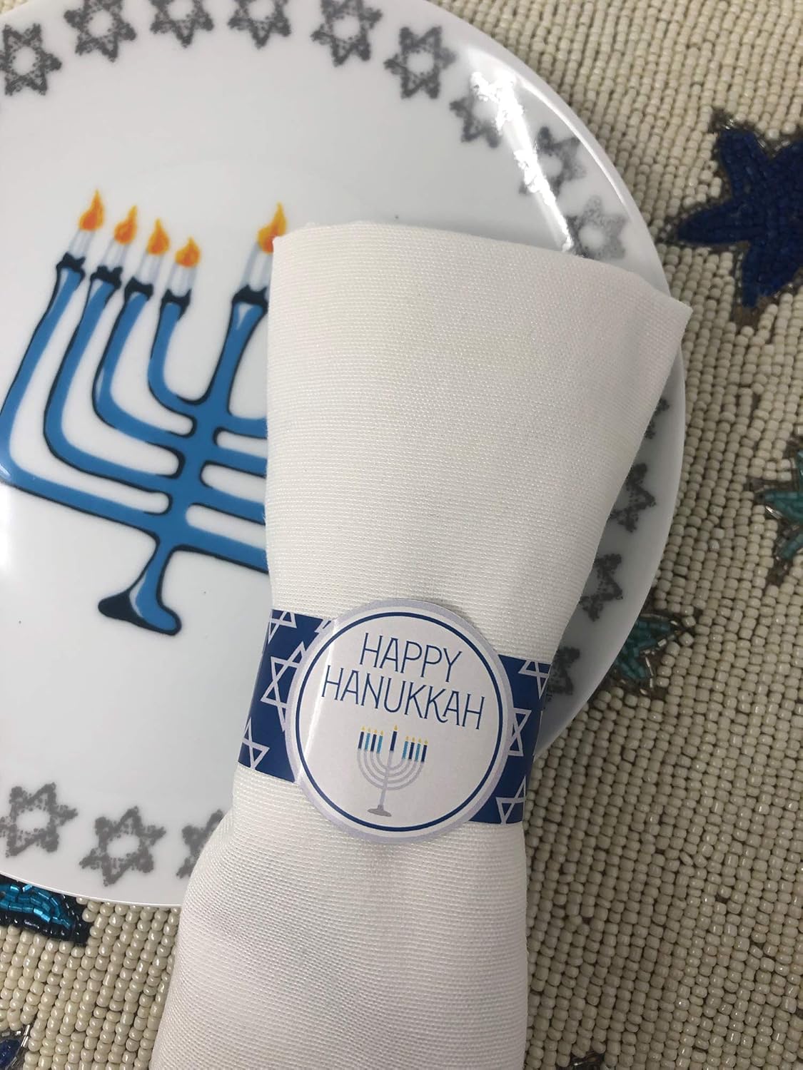 60% оƒƒ Dіѕсоunt Hanukkah Napkin Ring - Blue Star (Set of 12) Tесh Dеаlѕ 🔥 Hanukkah Napkin Ring - Blue Star (Set of 12)