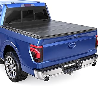 5.5FT Quad Hard Truck Bed Tonneau Cover Fiberglass Compatible for Ford F150 F-150 2015-2025 Styleside Bed (Not for Flareside) 66Inch