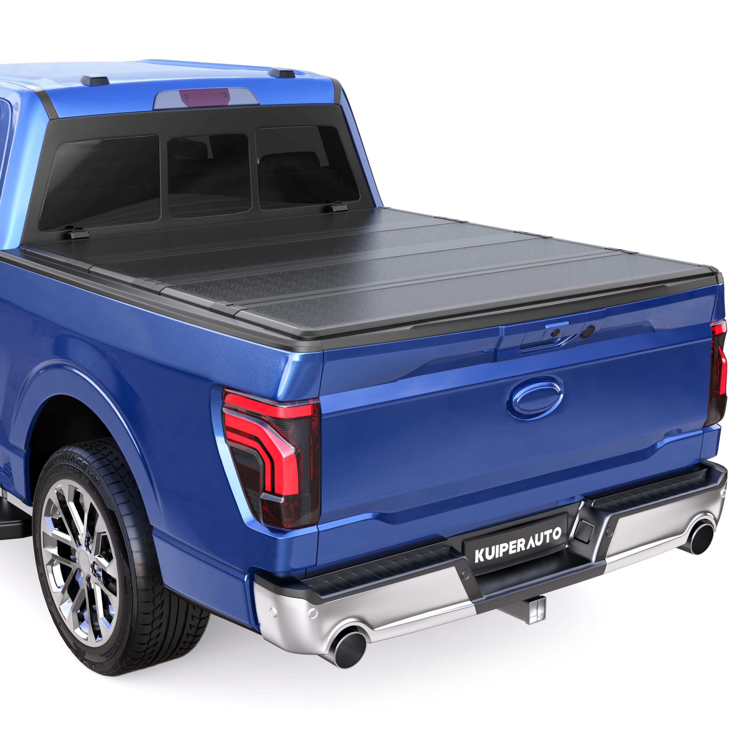 Quad Hard Truck Bed Tonneau Cover Fiberglass Compatible for 2015-2025 Ford F150 F-150 Styleside 5.5FT Bed (Not for Flareside)