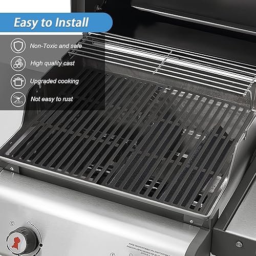 Miniatura 4 de Grill Grate for Weber Spirit II - 300 Series Replacement for 7638,Cooking Grate for Gas Grills with Front Control Panel, Cast Iron, 2 Packs