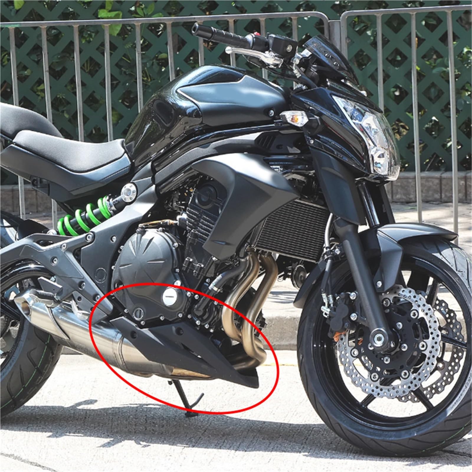Pasuje do Kawasaki ER6N ER 6N 2012 2013 2014 2015 2016 Dolna osłona silnika Spoiler osłony podwozia Zestaw nadwozia Okna Boczne Spojler Skrzydło dachowy