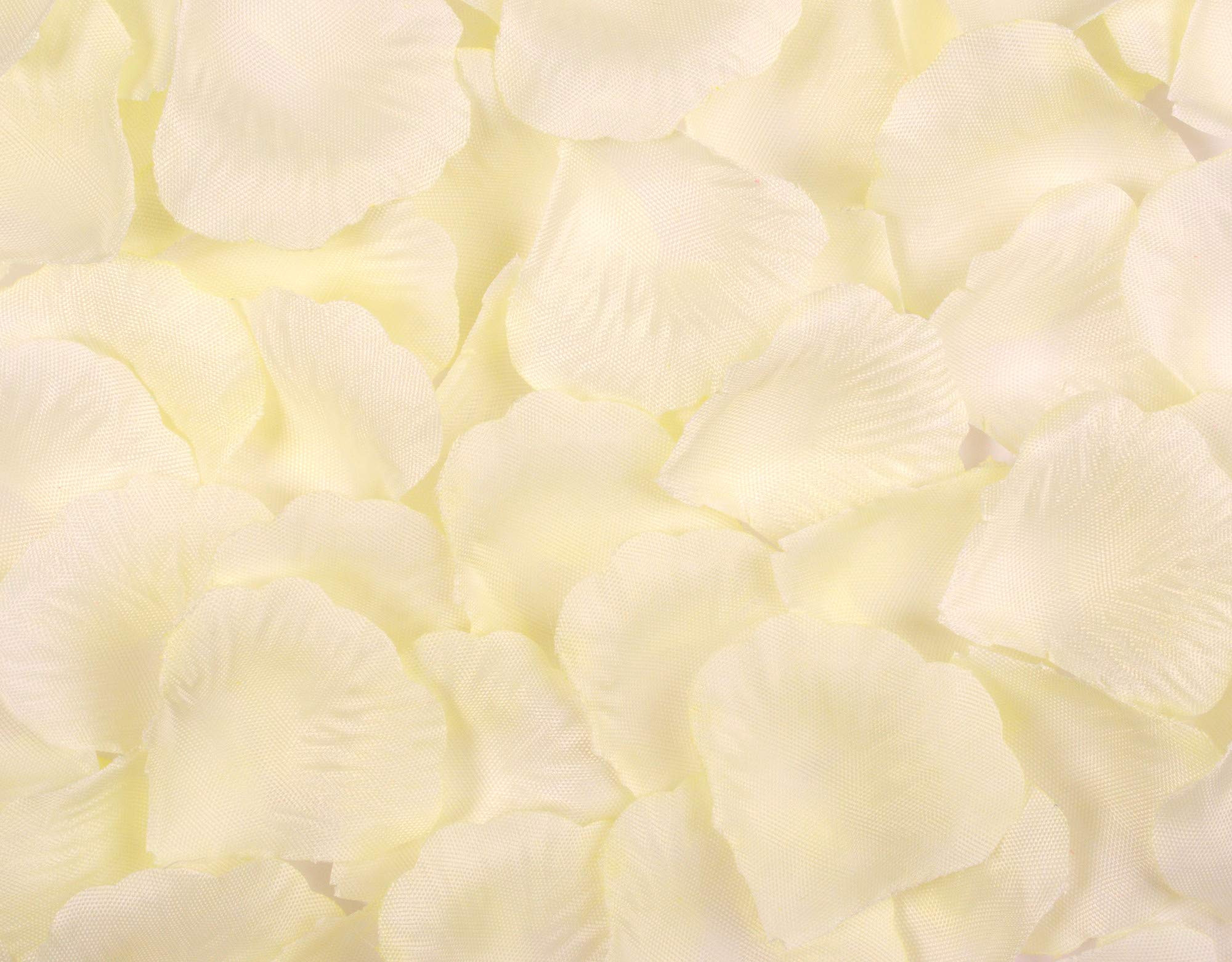 Best Artificial Silk Rose Petals Flower Confetti Wedding Bridal Valentine Arrangement Engagement Party Decoration (Ivory, 1000)