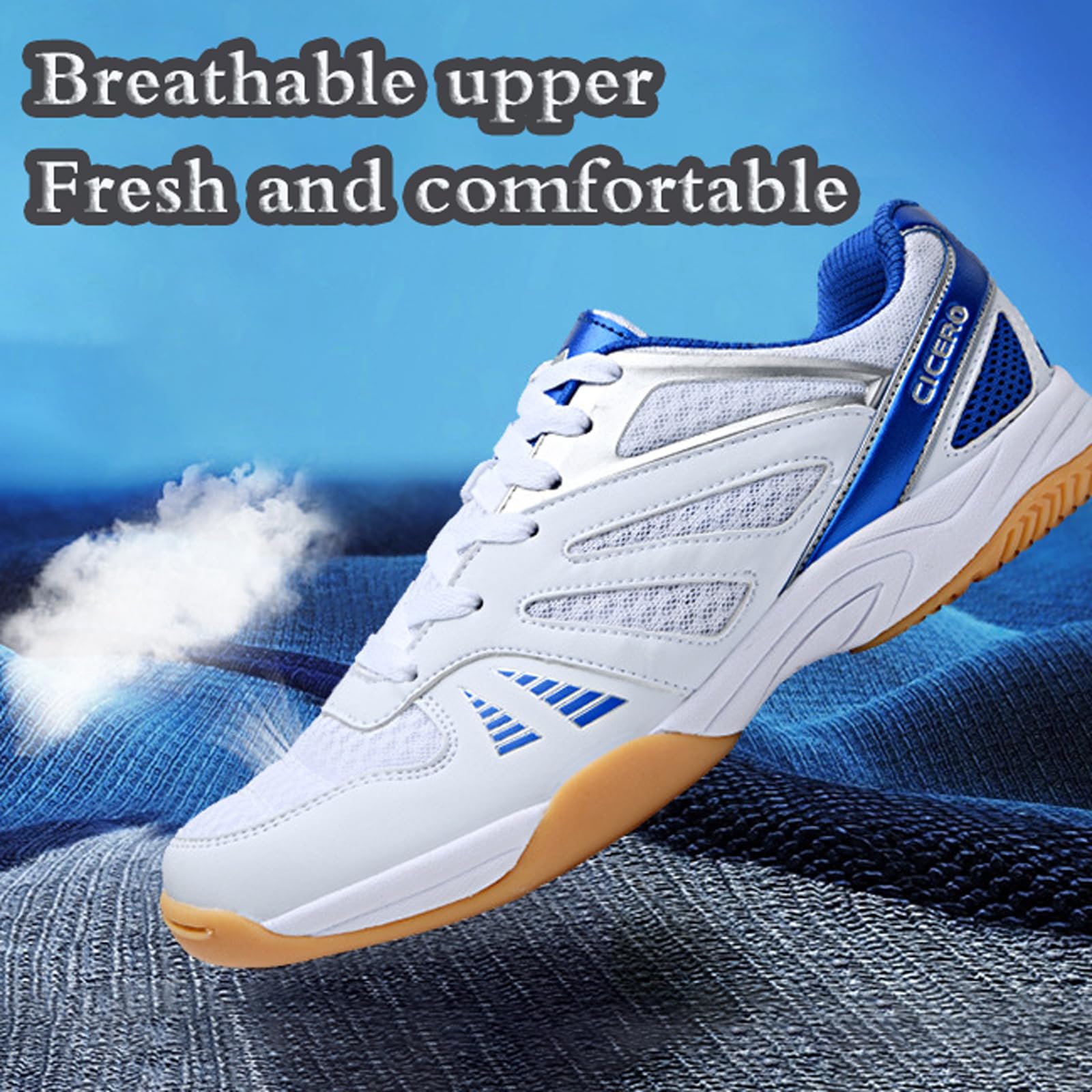 Zapatos De Bádminton,Zapatillas De Tenis,Zapatillas De Tenis De Mesa,Zapatos de Squash,Antideslizantes,con absorción de Golpes,para Squash,Tenis de Mesa,ráquetbol y Voleibol
