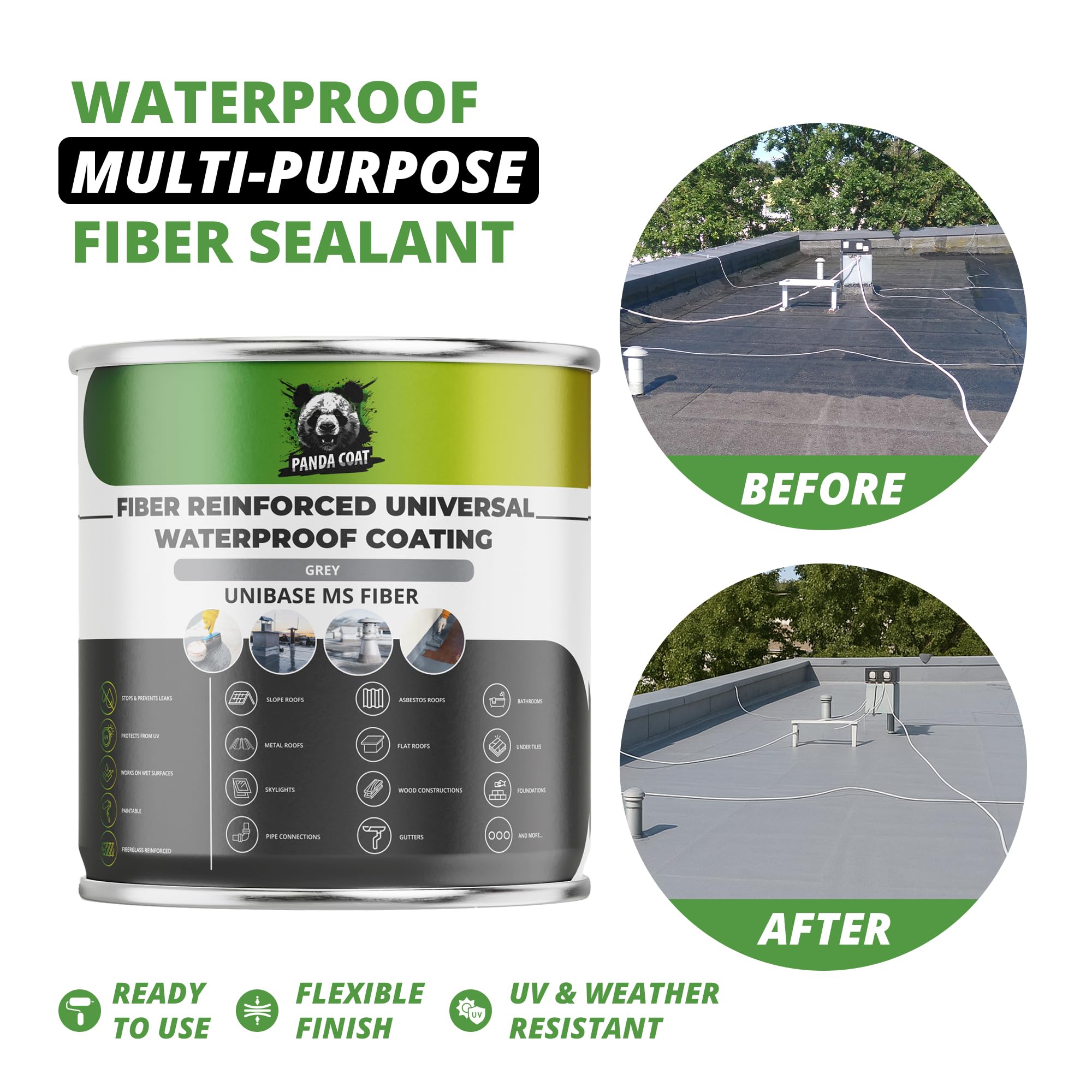 Waterproof Grey Fiber-Reinforced Sealant - Image 2
