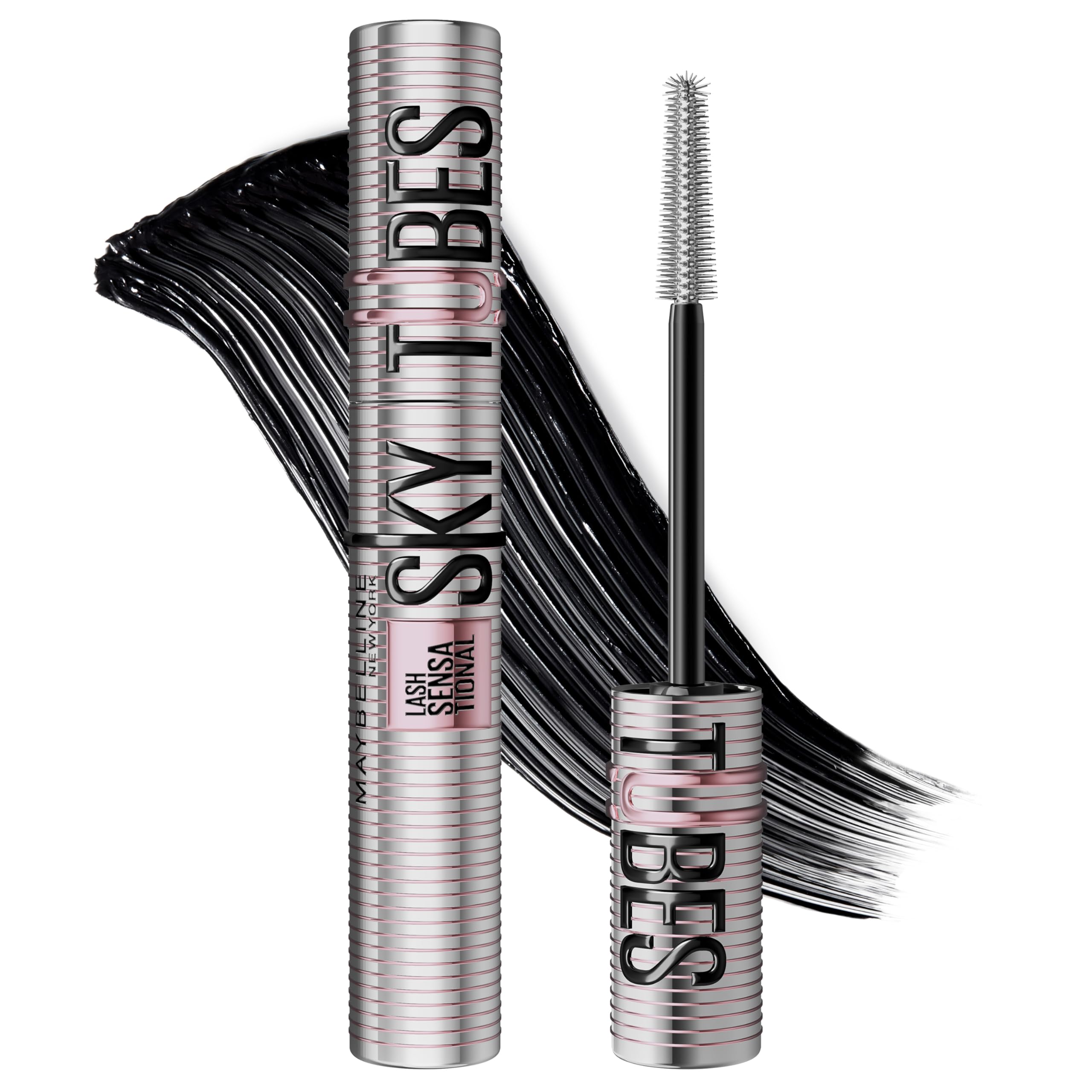 Maybelline New York Sky Tubes Mascara – Sky Tubes Mascara mit Tubing-Formel und Shea Butter
