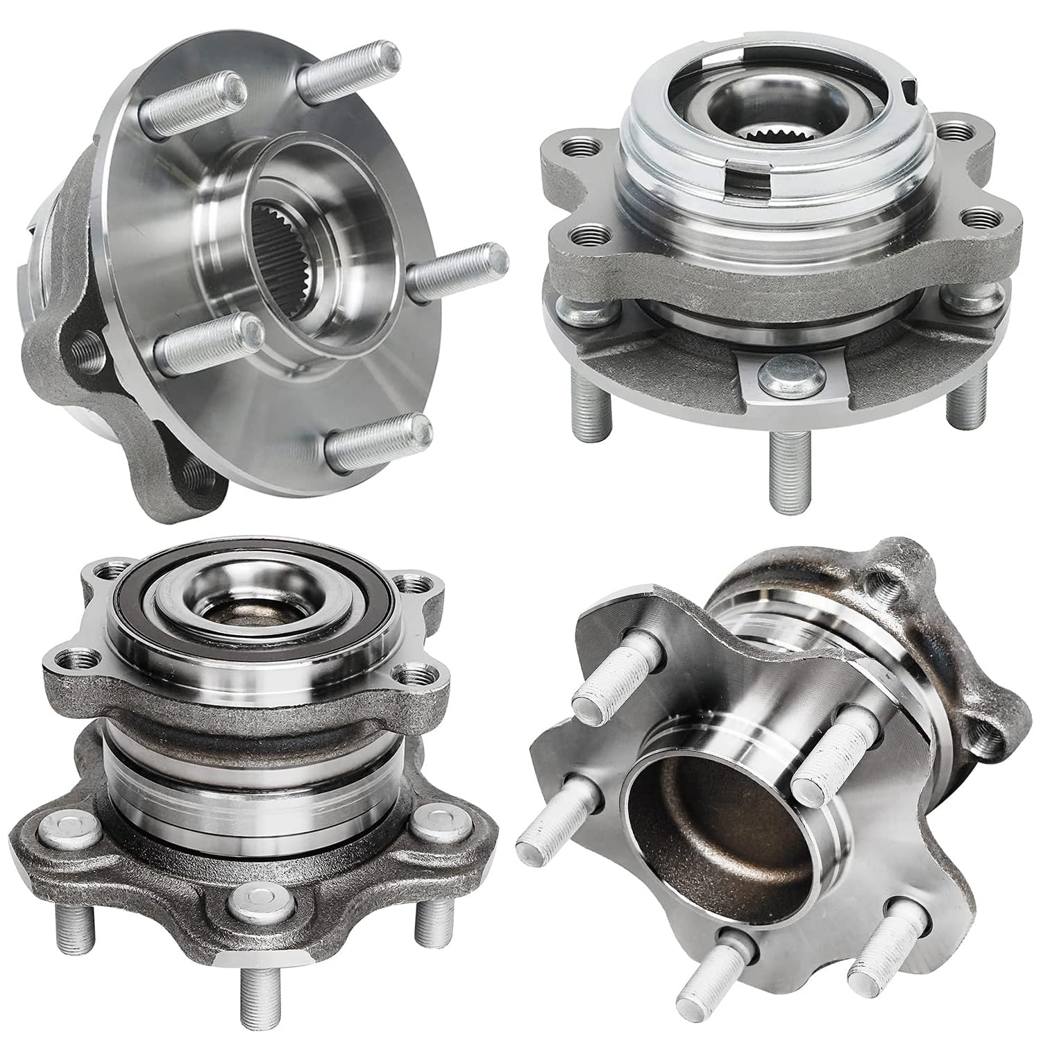 Detroit Axle - FWD Wheel Bearing Hubs for 07-18 Nissan Altima 09-19 Maxima