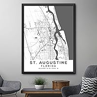 Vista 4 de Mapa de San Agustín, Florida, Luz 2 (12x16)