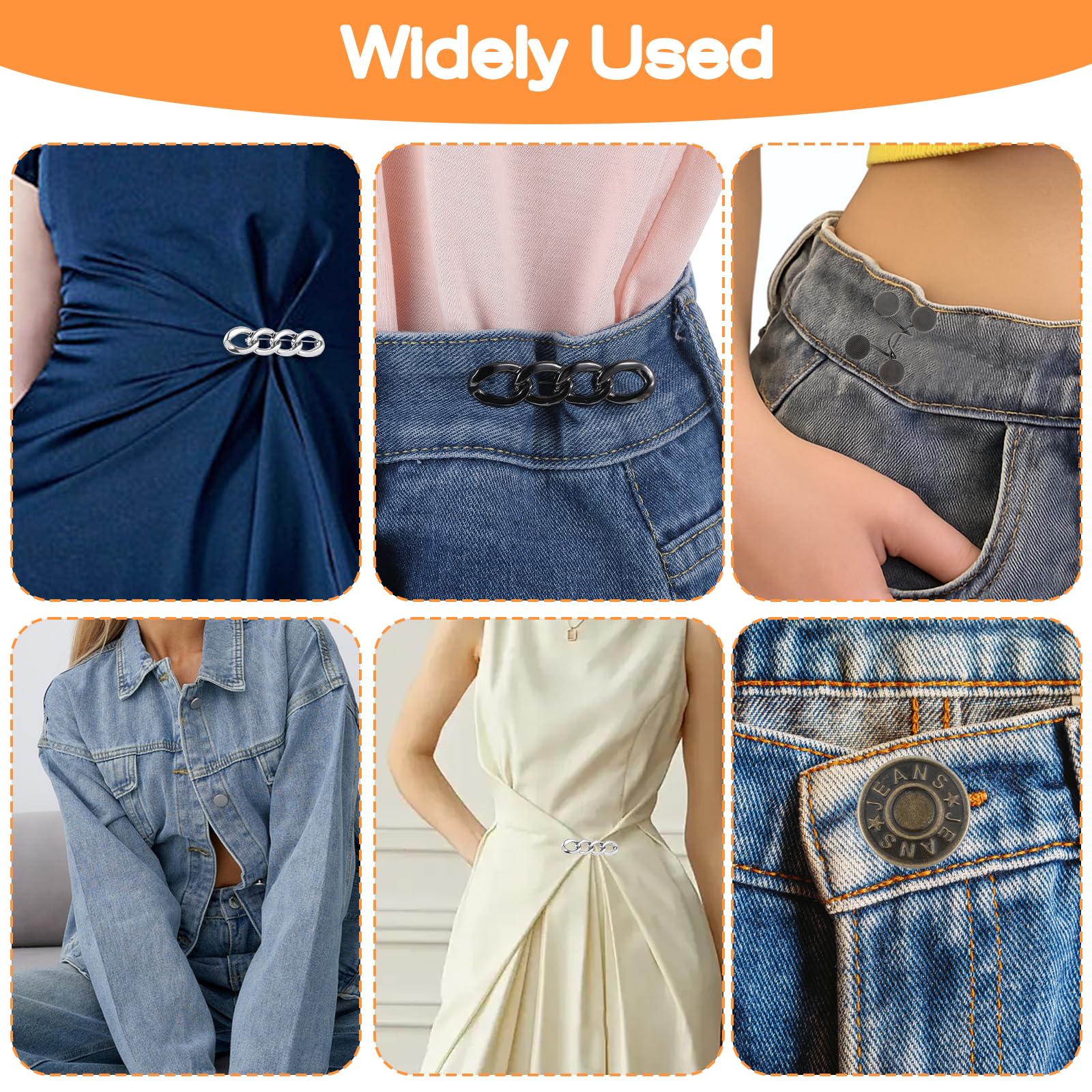 10 Stück Hosenbund-Clips - Einfach Jeans Enger Machen Ohne Nähen!