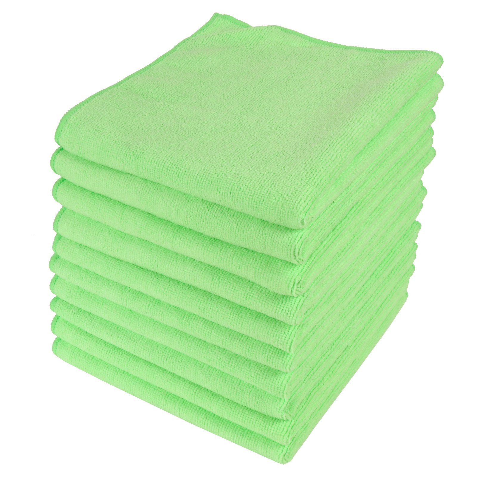50pk Green Large Microfibre Home Valeting Dusters Polishing Cleaning Cloths