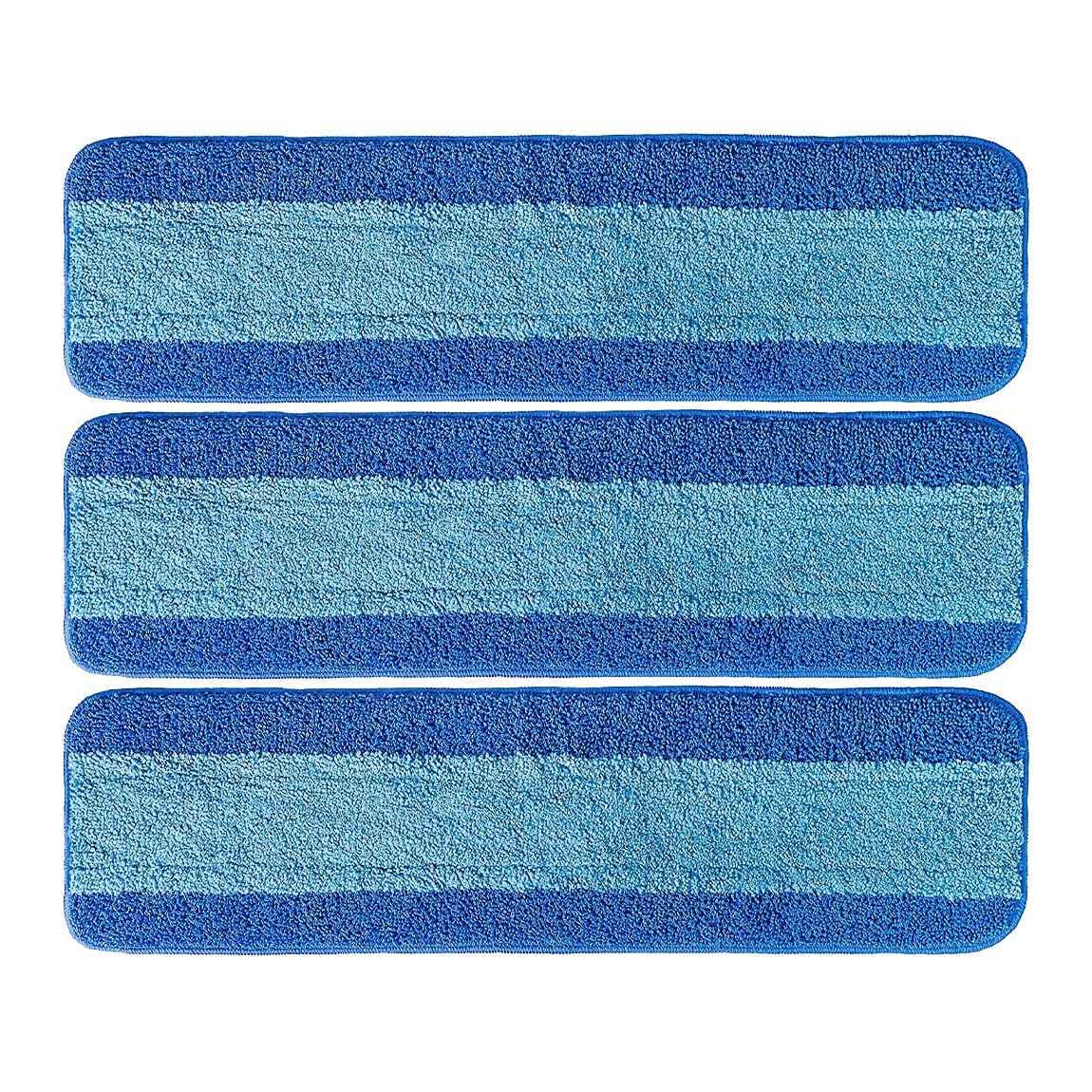 qimoi 3 Pack Microfiber Mop Pads for Microfiber Cleaning Pad Compatible with Mop for Hardwood Floor Cleaner