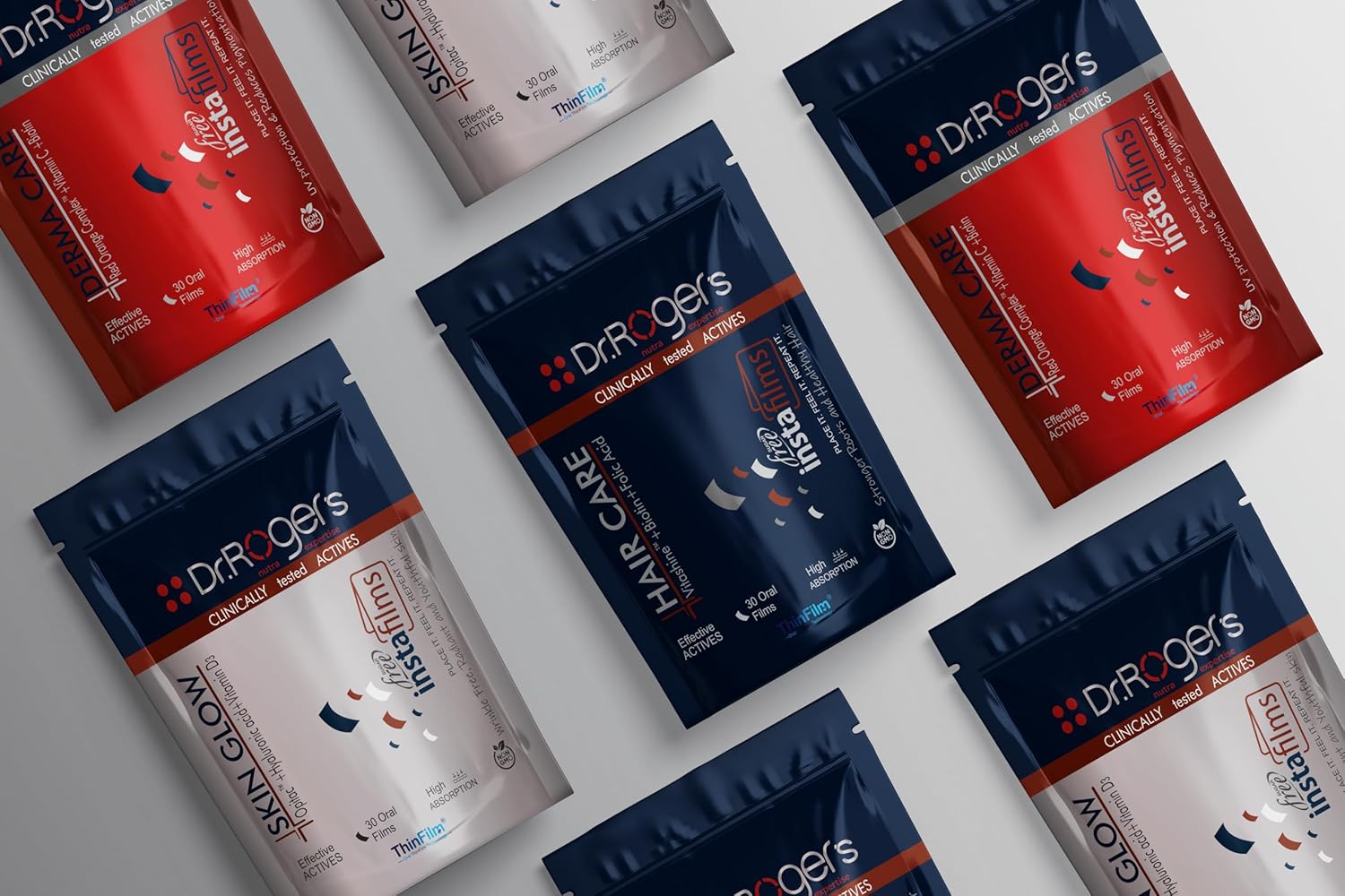 Dr. Roger's Nutra Specialization | Derma Care Instafilms | Red Orange Complex and Wit-C for protection against UV damage, bright and healthy skin. 30 oral films in a zip thach. Dr. Roger's Nutra Specialization | Derma Care Instafilms | Red Orange Complex and Wit-C for protection against UV damage, bright and healthy skin. 30 oral films in a zip thach.