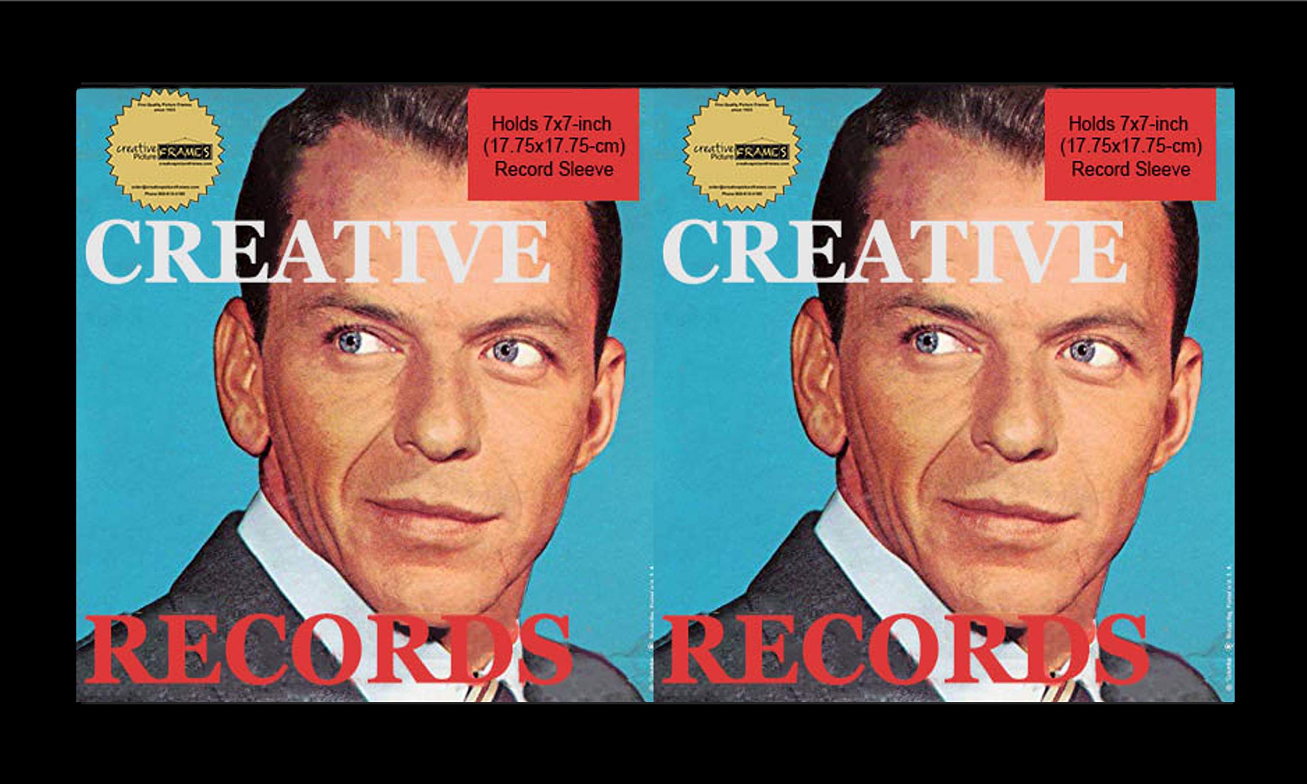 Creative Picture Frames 45 Double Cover Record Frame Displays two 7x7 or one Double 7x14 LP Vinyl Sleeve Art (Pack of 12-No Mat)