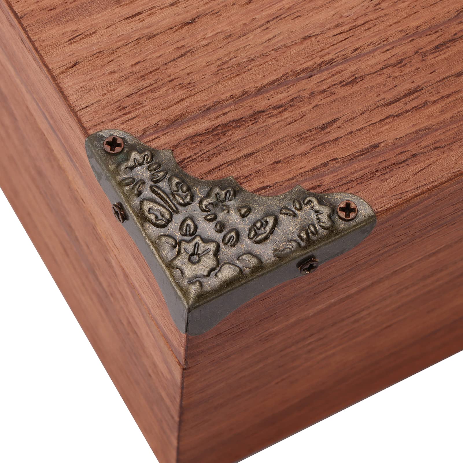Bewinner Humidor Biurkowy z Blatem ze Szkła Hartowanego, Ręcznie Robionym Pudełkiem Po Cygarach z Hiszpańskiego Cedru z Nawilżaczem, przegrodą i antypoślizgową podstawą