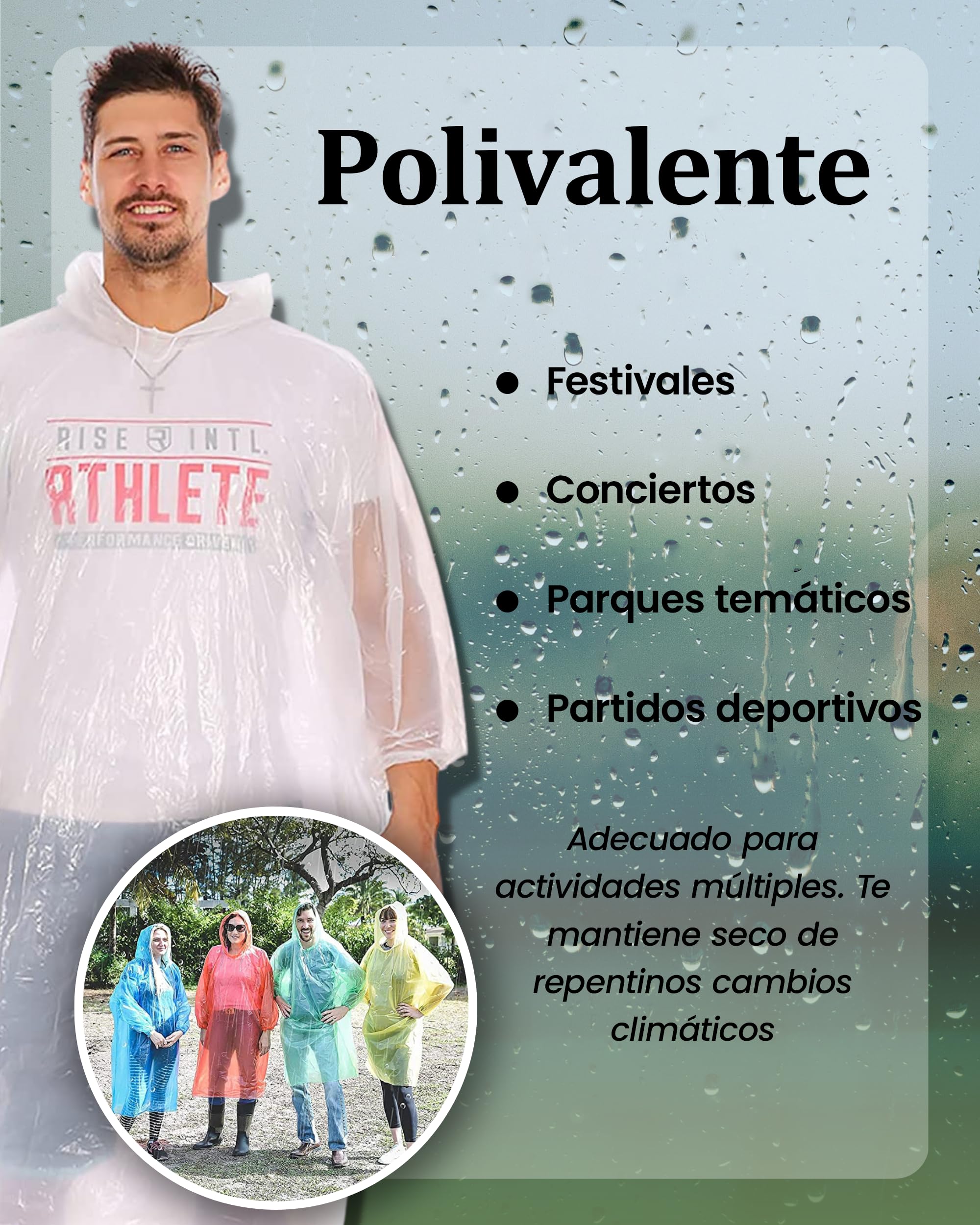 REDSTAR Waterproof Rain Ponchos Family Pack - Disposable Rain Poncho Adult Waterproof Raincoat Women and Men - Emergency Raincoat Travel and Festival Accessories - Multicolour