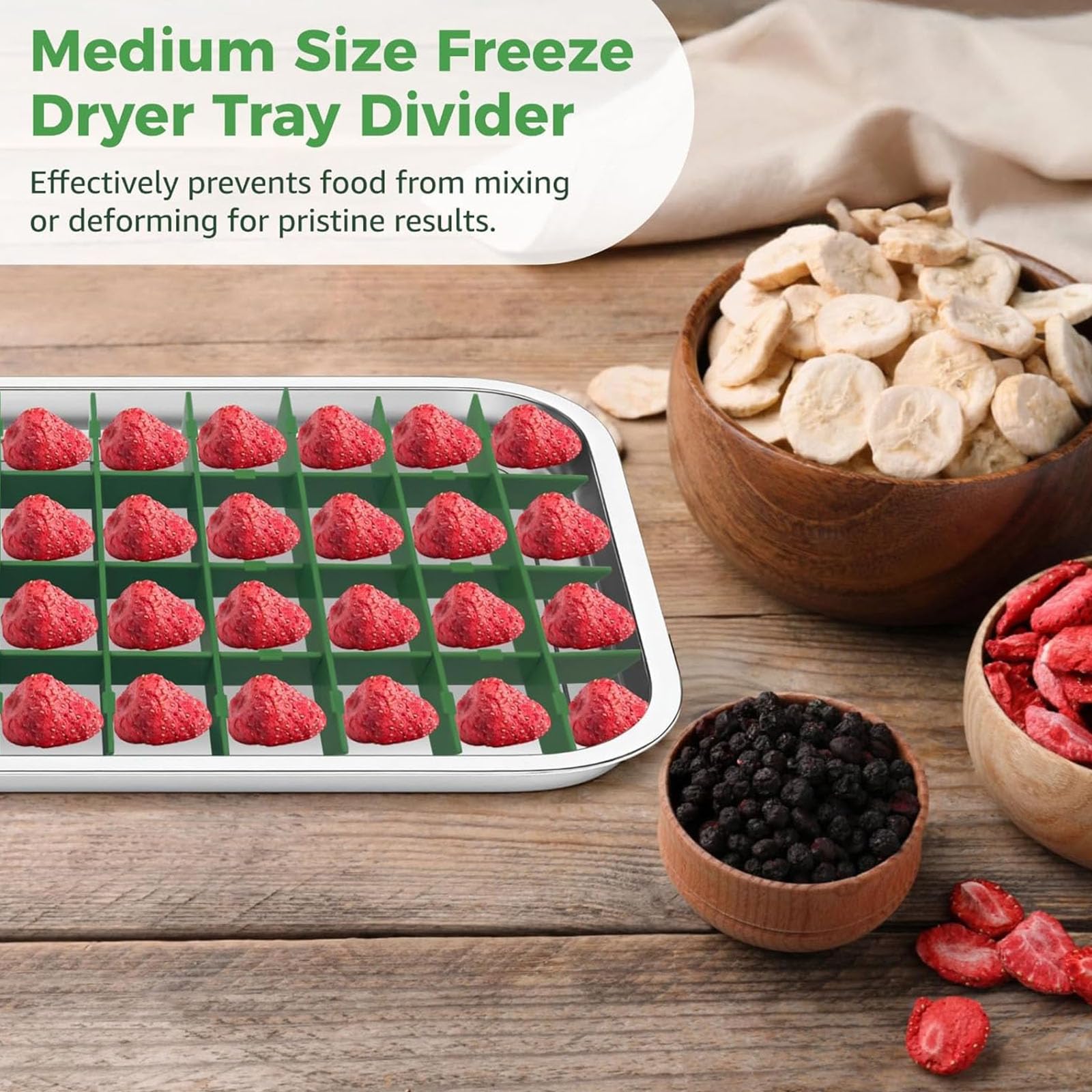 5 divisori in silicone per liofilizzatore, per conservare alimenti, frutta, verdura, caramelle, accessori da cucina, caramelle, vassoio per congelatore con divisori