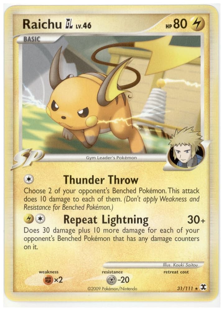 Pokemon - Raichu [GL] (31) - Rising Rivals - Reverse Holo