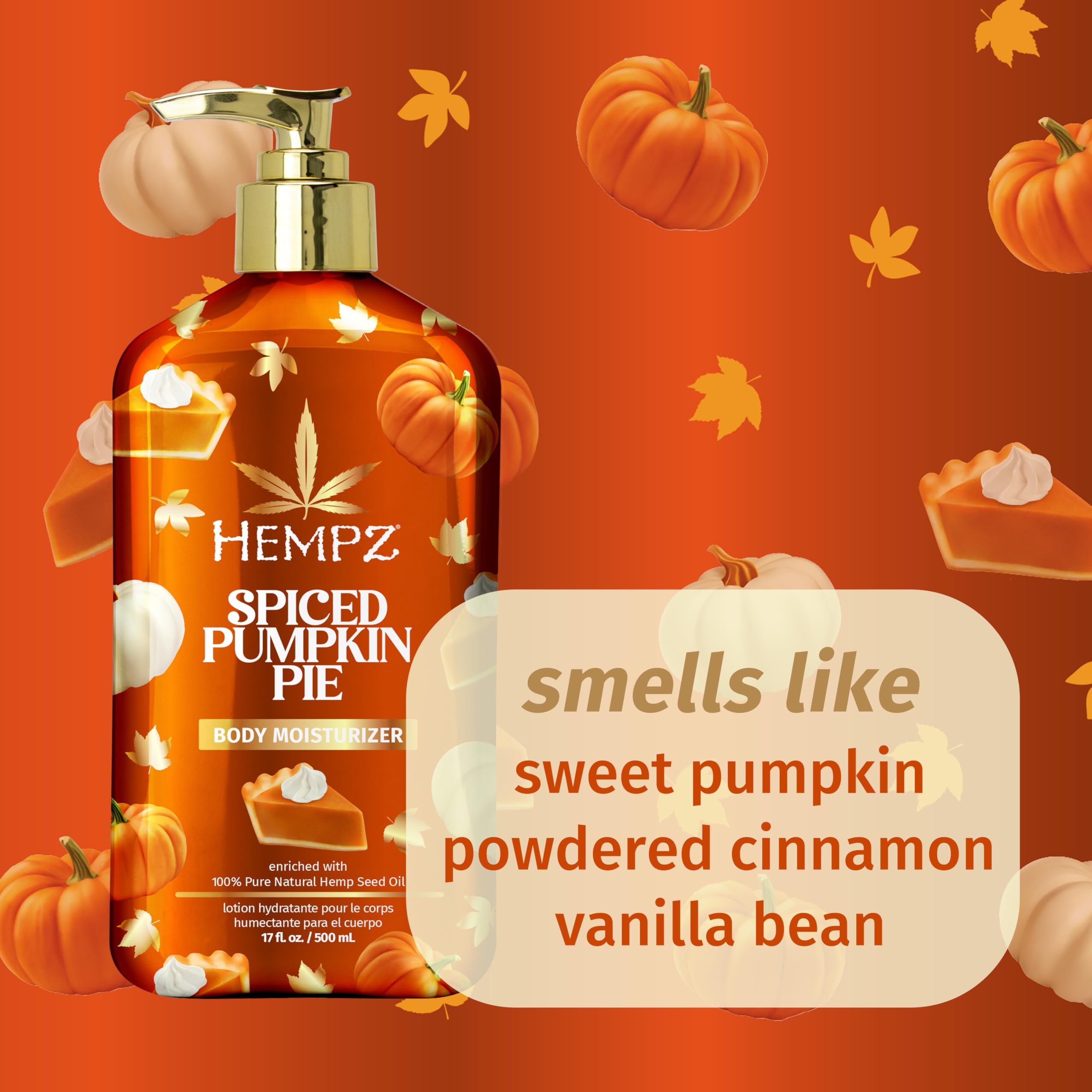 Amazon.com : Hempz Spiced Pumpkin Pie Body Moisturizer, Body