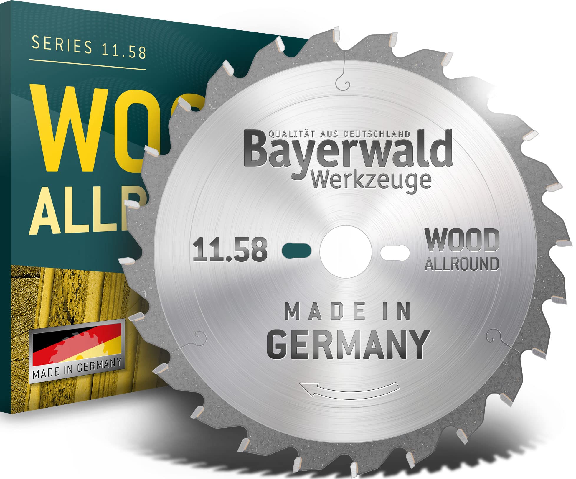 Bayerwald - HM brzeszczot do piły tarczowej do drewna - Ø 250 mm x 3,2 mm x 30 mm | WZ ujemny (24 zęby) | do piły ukośnej i ukośnej